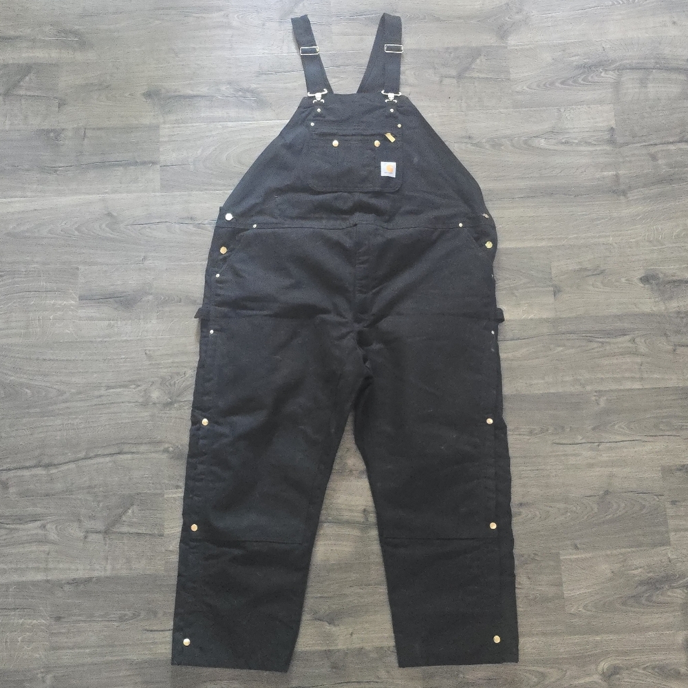 EUC Carhartt Men’s Loose Fit Firm Duck Insulated Biberalls 54x30